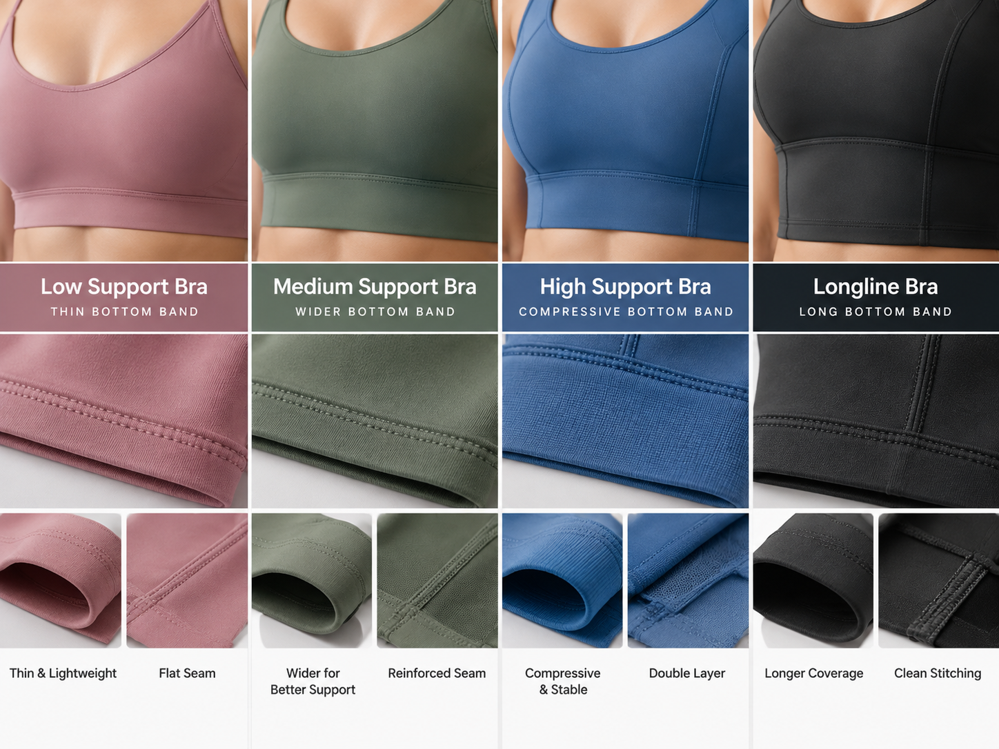 Sports Bra Underband Detail