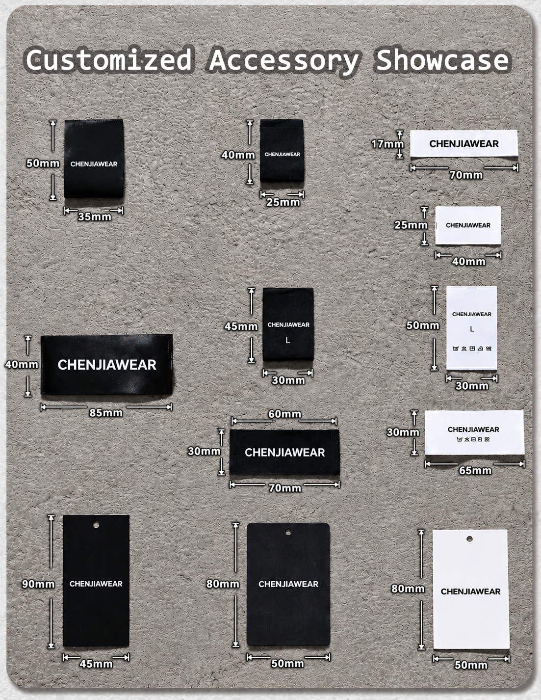 Custom labels hang tags and packaging